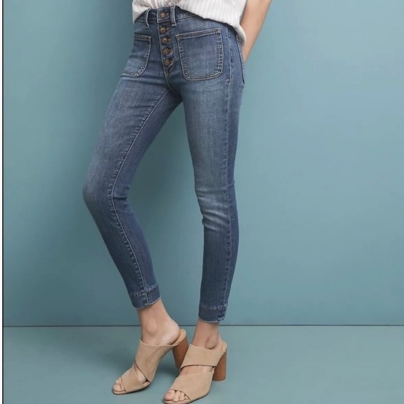 Pilcro And The Letterpress Anthropologie High Rise Denim Leggings - Picture 2 of 12